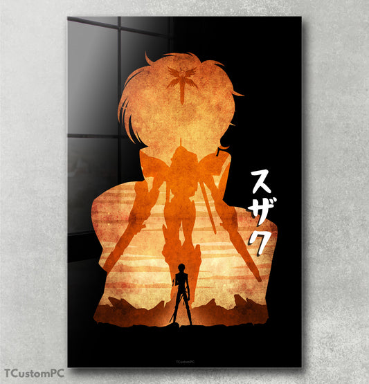 Cuadro Suzaku Kururugi Minimalist Silhouette