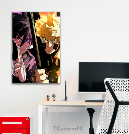 Pintura de Sasuke e Naruto