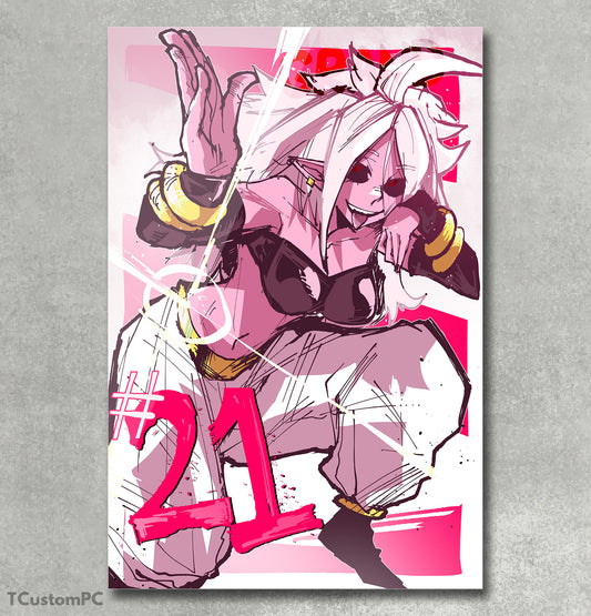 Pintura de Dragon Ball do Android 21