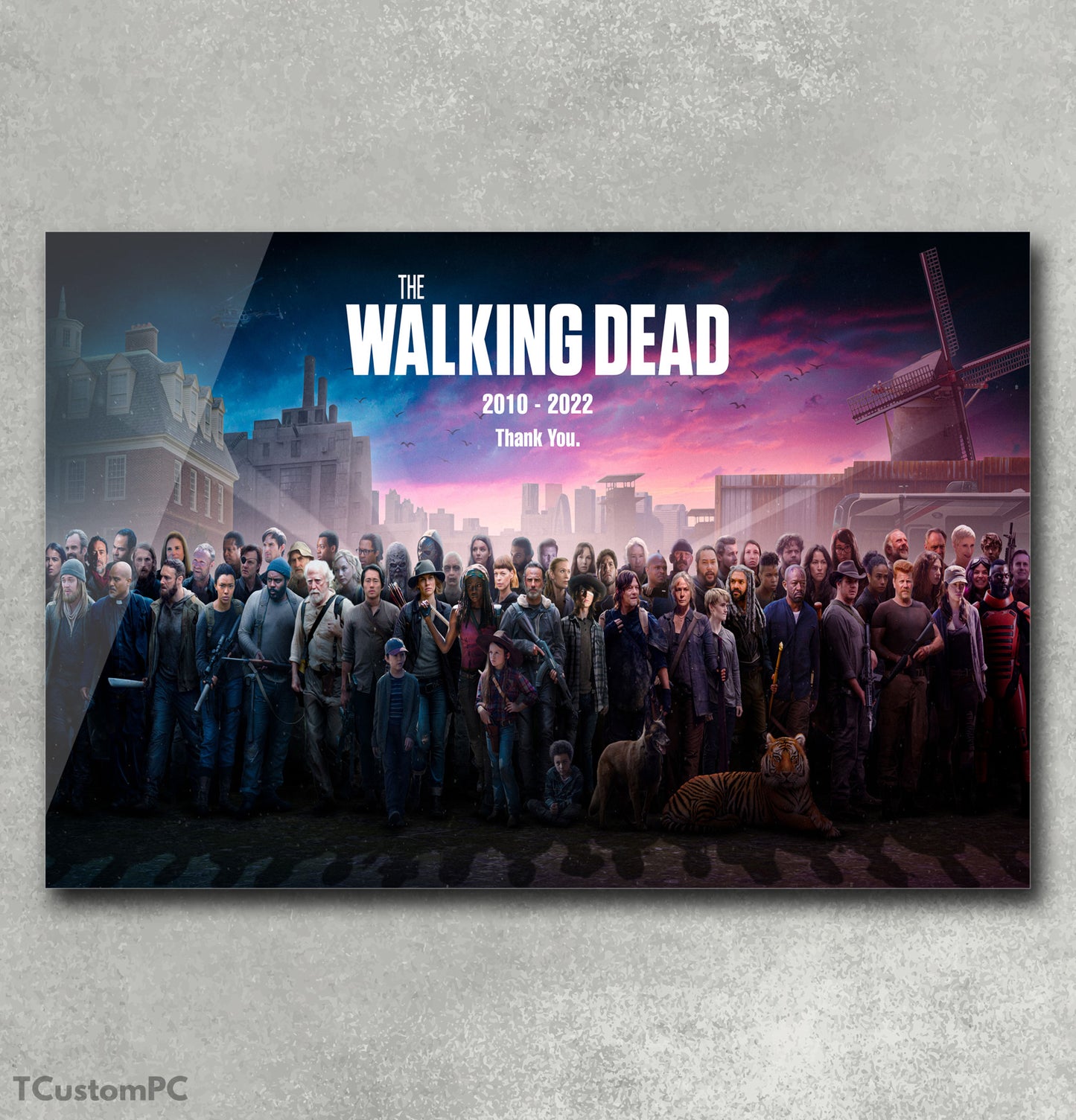 Peça gigante de tributo a TWD, pintura de agradecimento