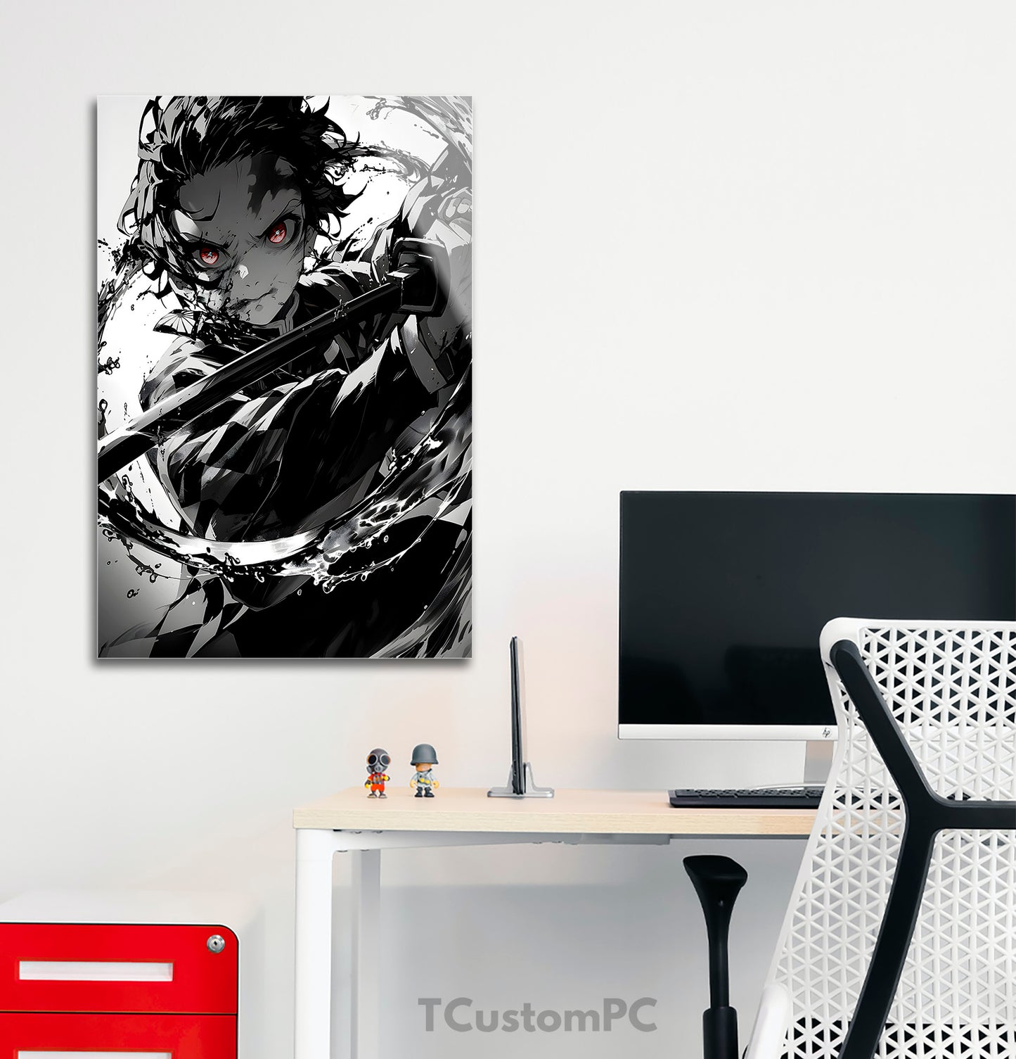 Wall Art Tanjiro 1 Black Paint Style