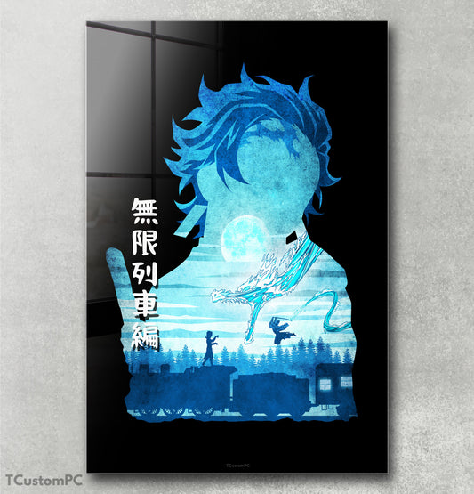 Tanjiro 2 Minimalist Silhouette painting