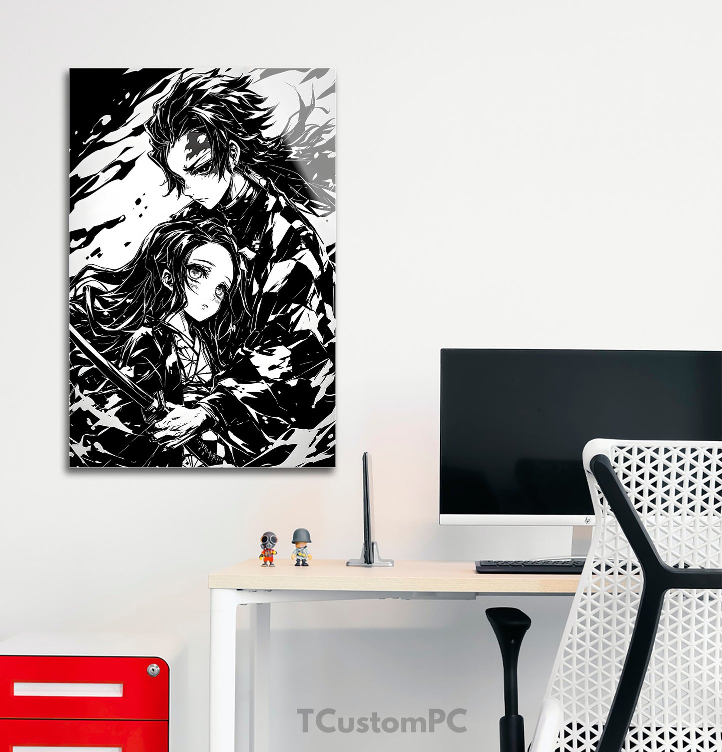 Wall Art Tanjiro Nezuko 2 Black Paint