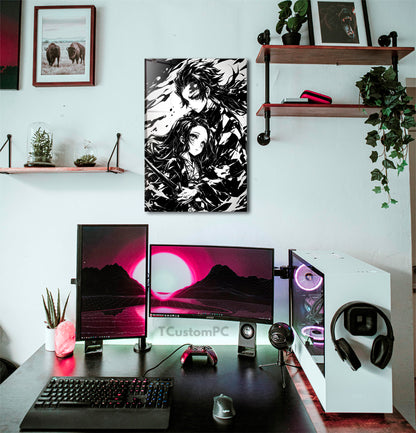 Wall Art Tanjiro Nezuko 2 Black Paint