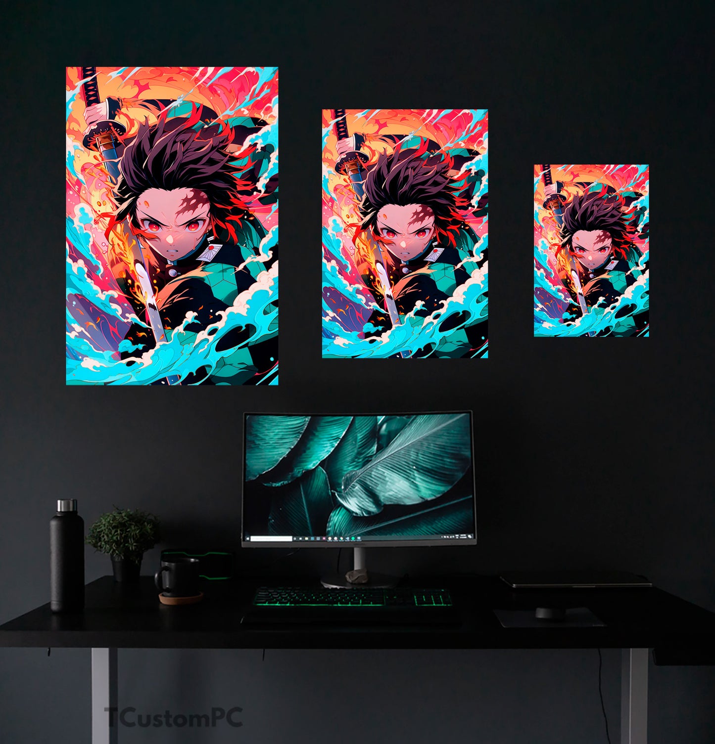 Pintura radiante Tanjiro Wave