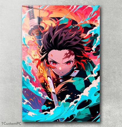 Pintura radiante Tanjiro Wave