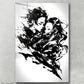 Wall Art Tanjiro x Nezuko Black Paint