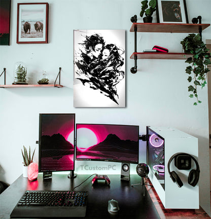 Wall Art Tanjiro x Nezuko Black Paint