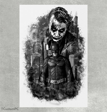 A pintura Dust 5 Batman e Joker