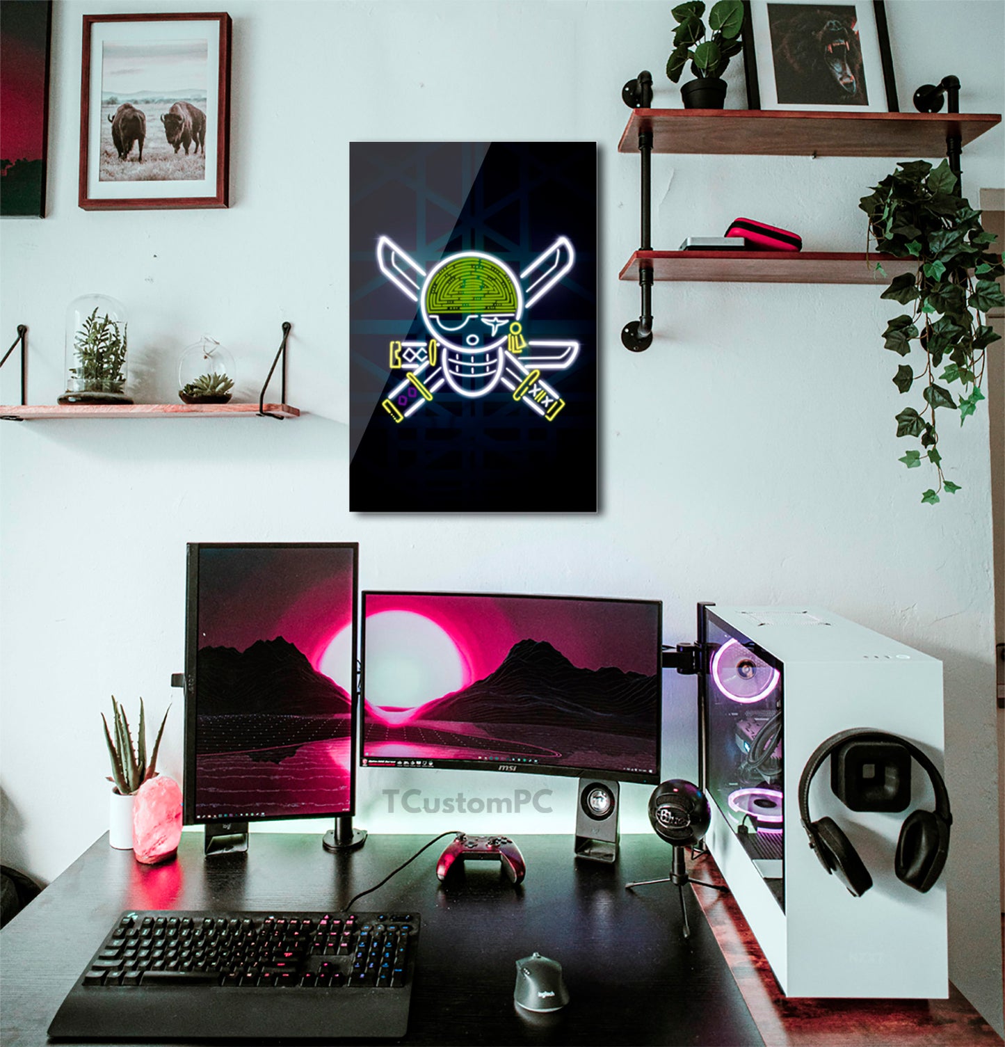 A pintura do espadachim Jolly Roger