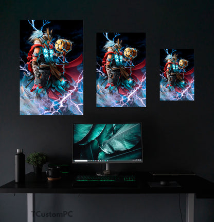 Thor God Thunder painting