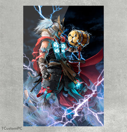 Pintura de Thor Deus Trovão