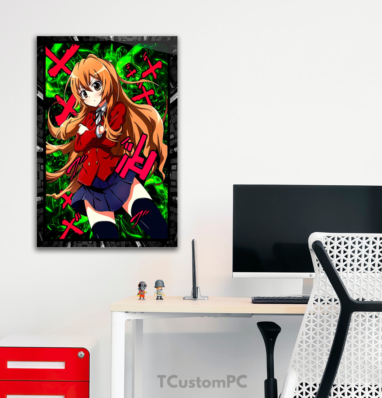 Toradora taiga neon vector painting