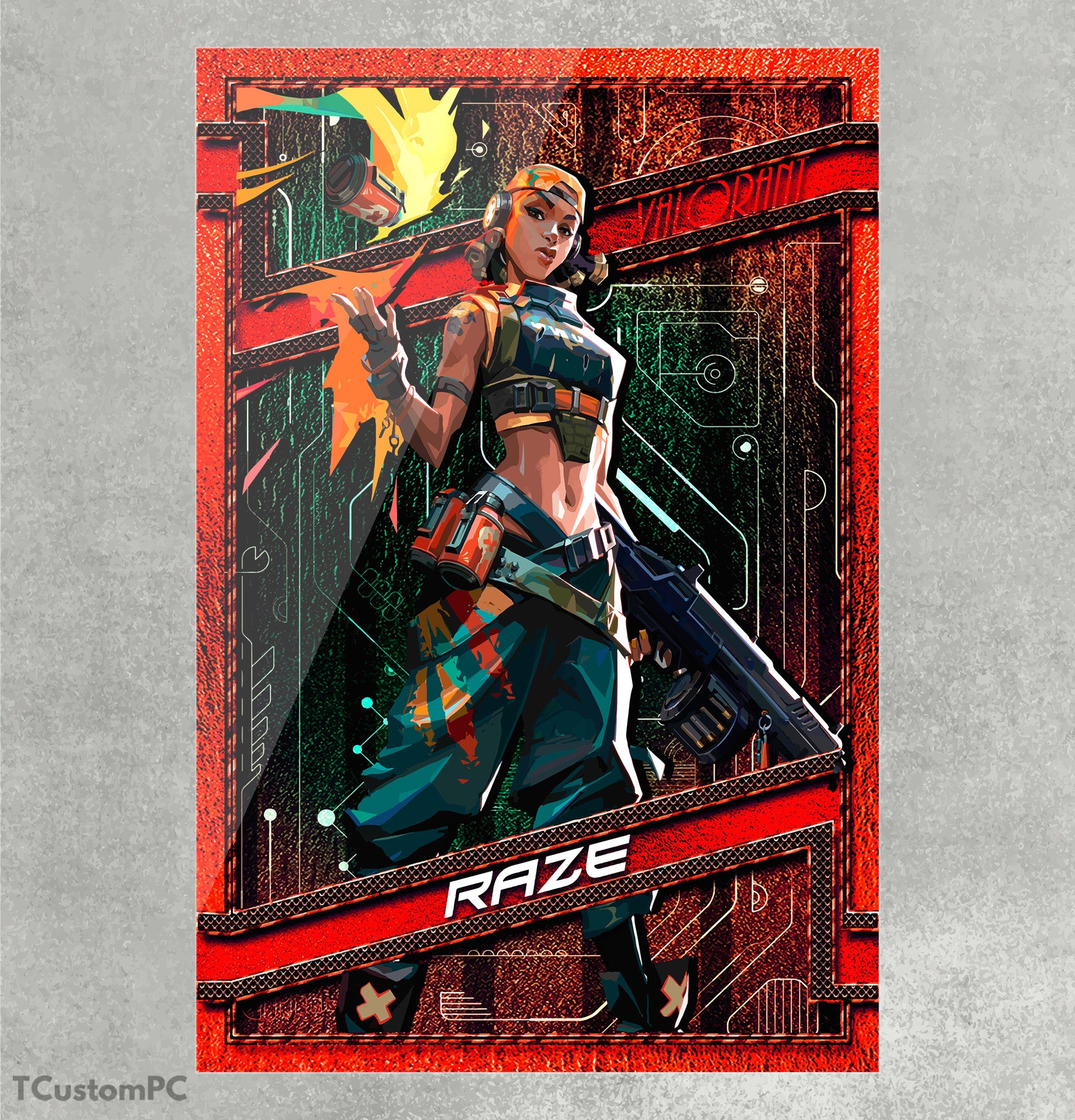 Cuadro Valorant RAze vector, Nuevo Diseño - Displate cuadro de ...