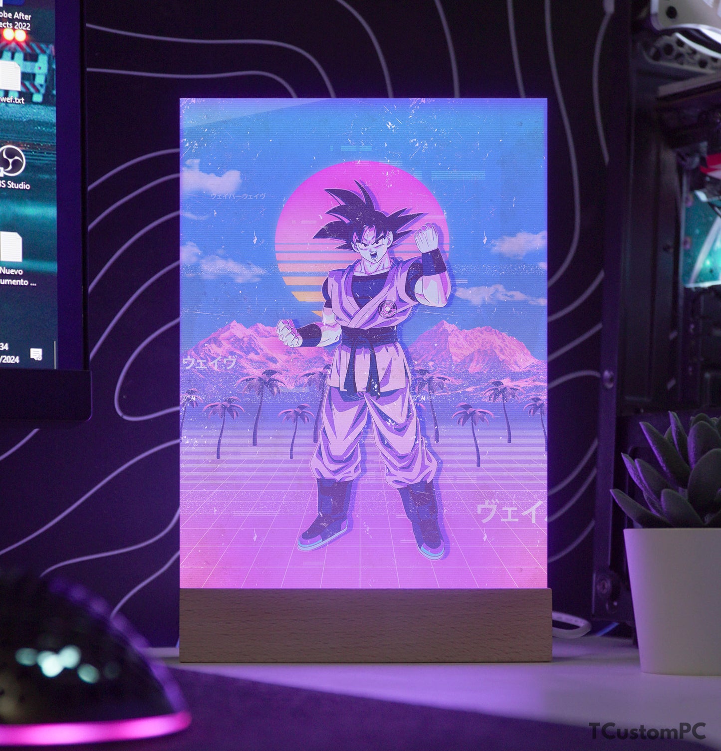 Lâmpada TC Vaporwave 10 Goku