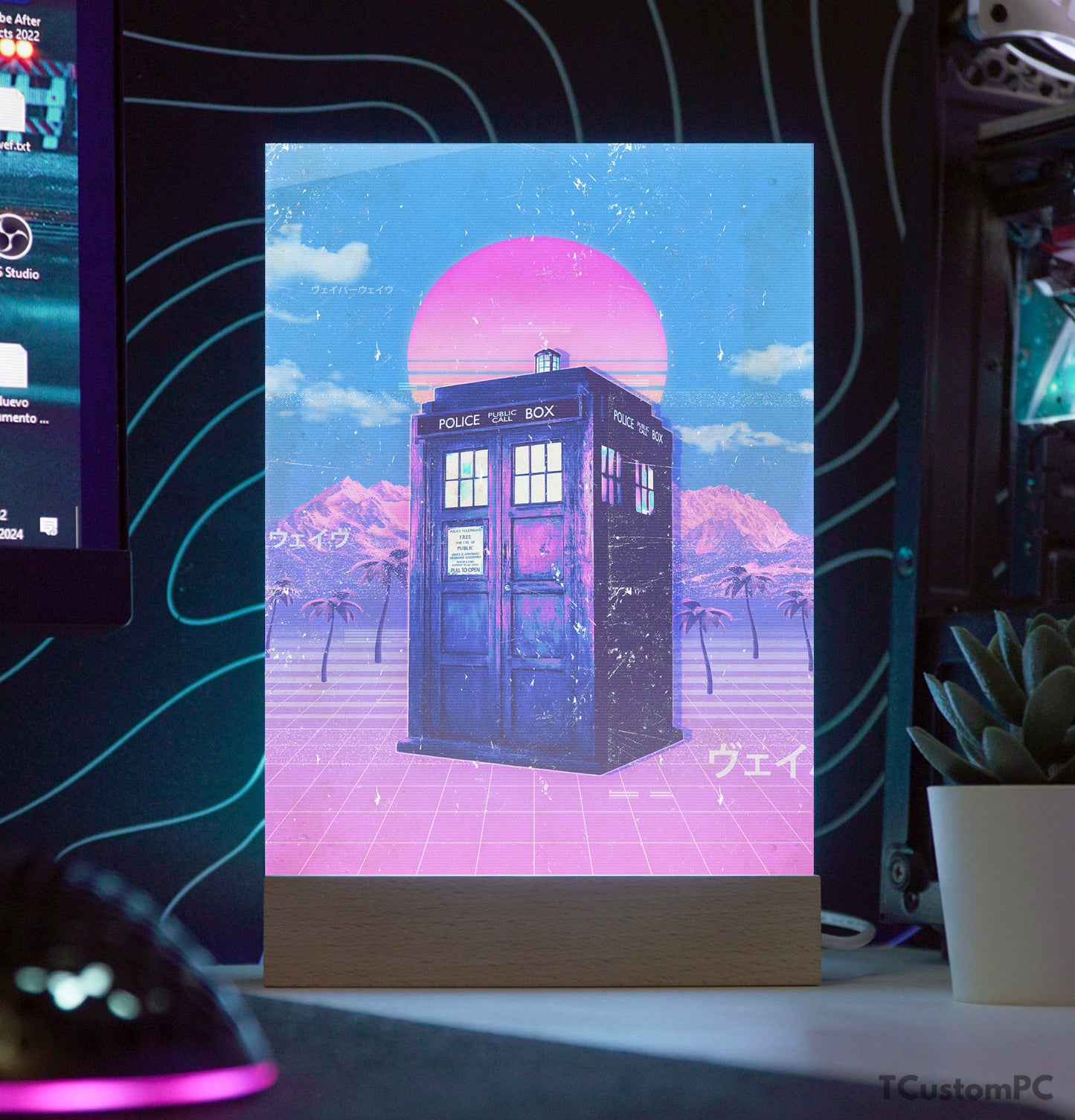 TC-Lamp Vaporwave 11 Doctor Who