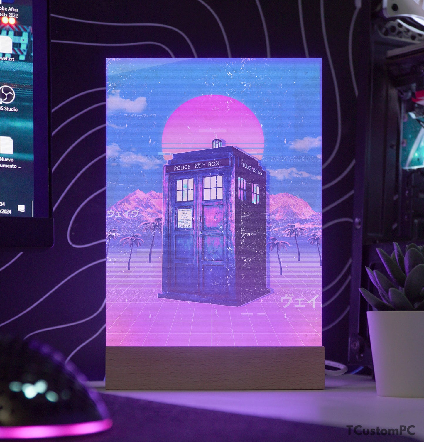 TC-Lamp Vaporwave 11 Doctor Who