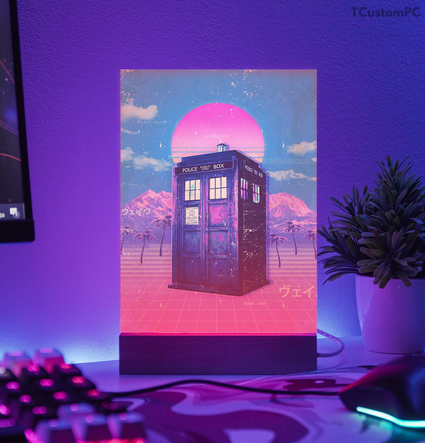 TC-Lamp Vaporwave 11 Doctor Who