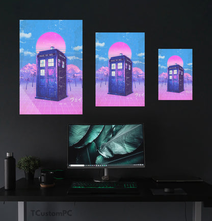 Pintura Vaporwave 11 Doctor Who