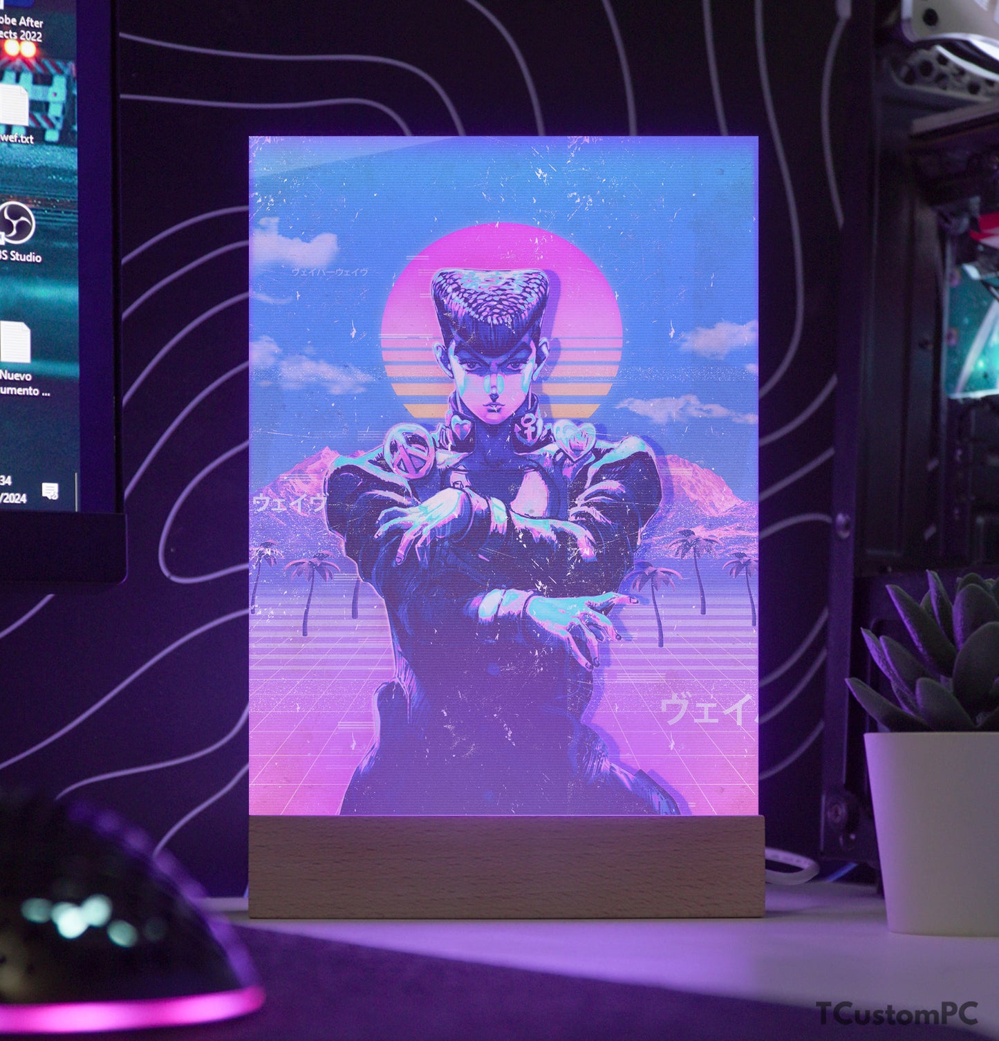 Lâmpada TC Vaporwave 15 Josuke de Jojo