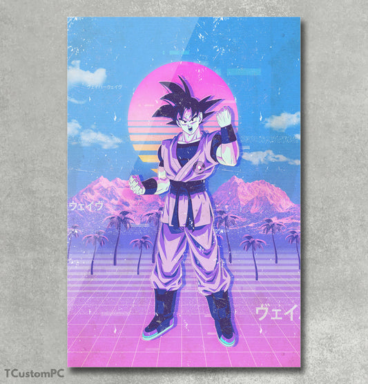 Frame Vaporwave 10 Goku