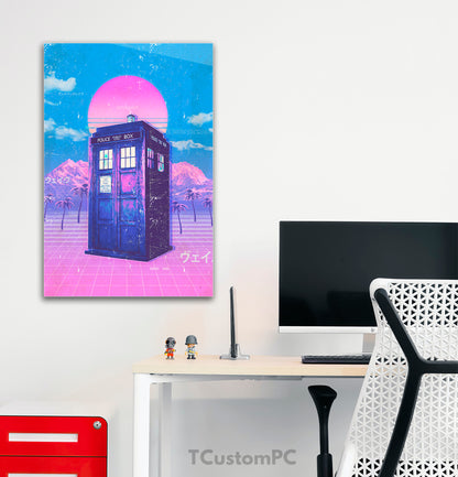 Pintura Vaporwave 11 Doctor Who