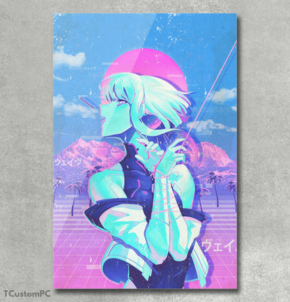 Pintura Cyberpunk Lucy do Vapowave 9