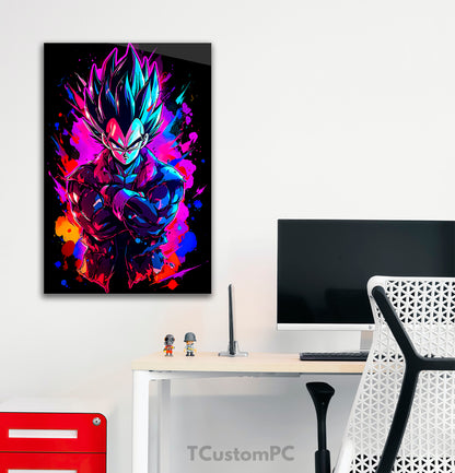 Vegeta Black Colorful Painting