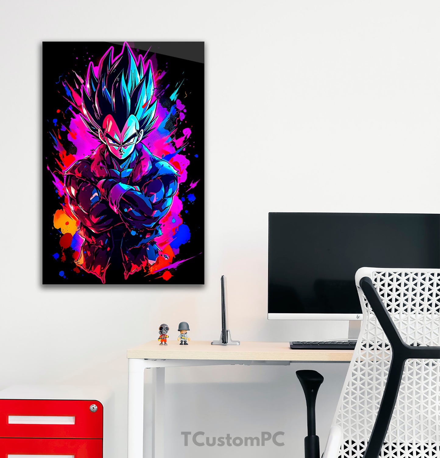 Wall Art Vegeta Black Colorful