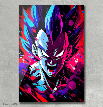 Wall Art Vegeta Color-full Dragon Ball