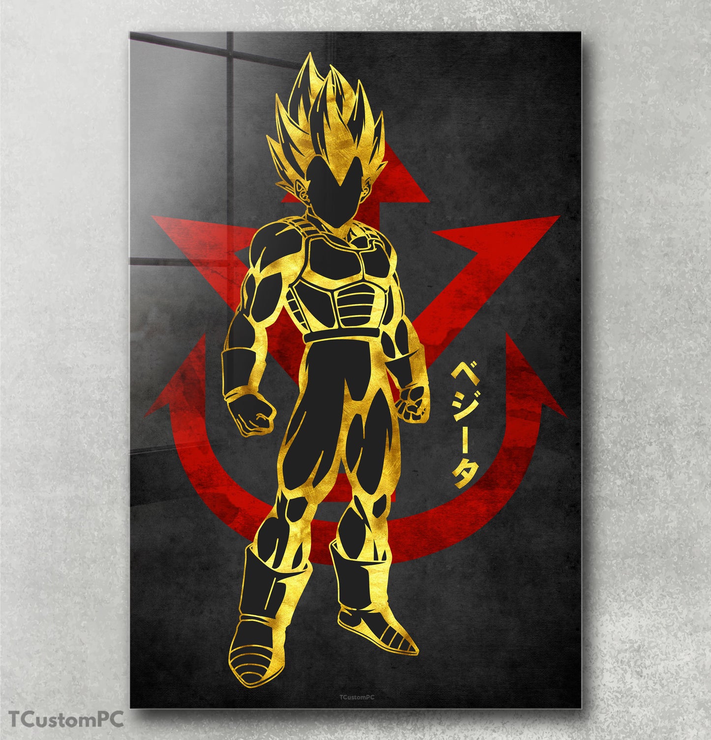 Vegeta Red Golden painting