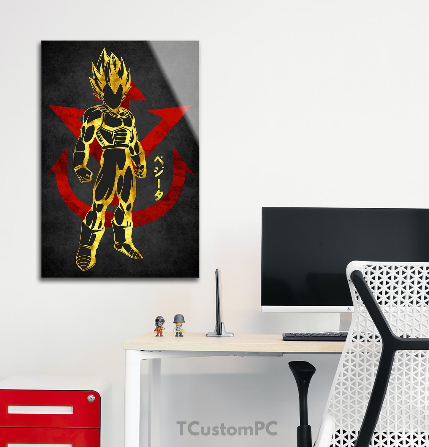 Vegeta Red Golden painting