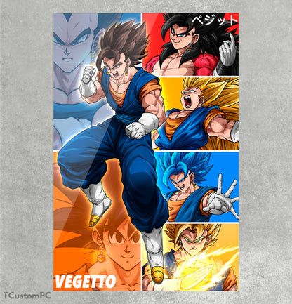 Vegito todas as formas - pintura de pôster