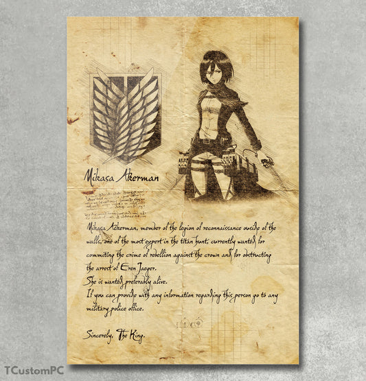Cuadro Wanted Mikasa