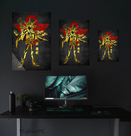 Pintura Yugi Vermelho Dourado