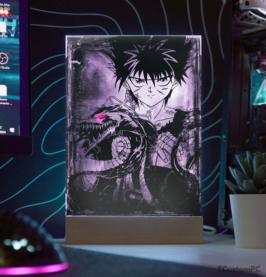 TC-Lamp Yuyu Hakusho Hiei dragão flamejante vetorial