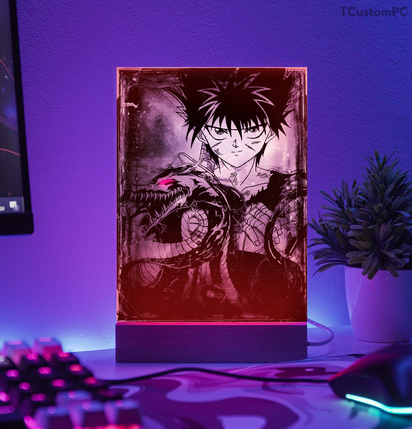 TC-Lamp Yuyu Hakusho Hiei dragão flamejante vetorial