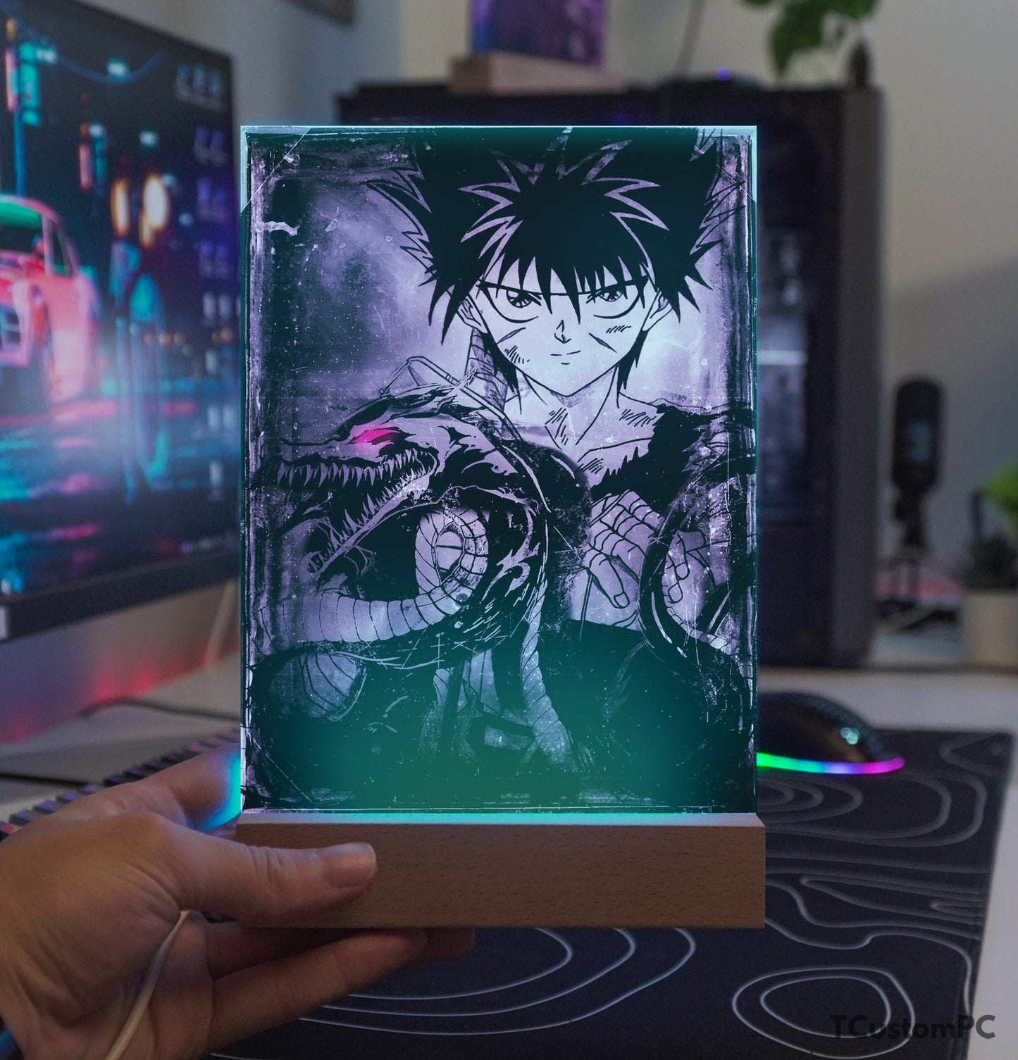 TC-Lamp Yuyu Hakusho Hiei dragão flamejante vetorial