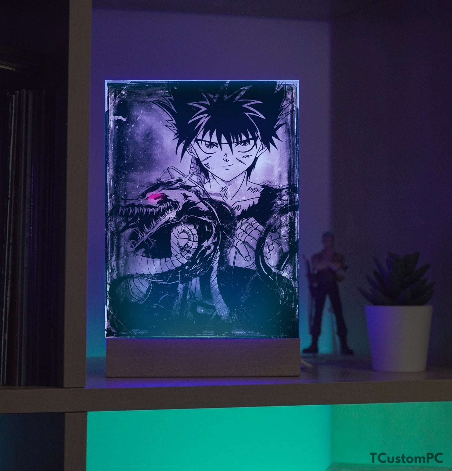 TC-Lamp Yuyu Hakusho Hiei dragão flamejante vetorial