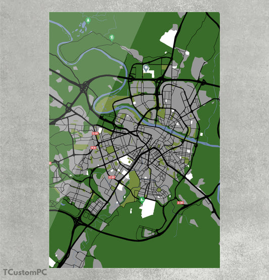 Cuadro Zaragoza Map300