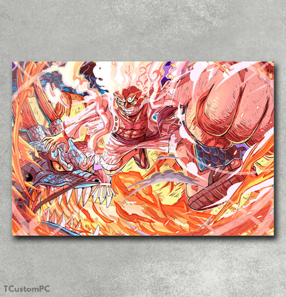 Luffy G5 Big vs Kaido painting