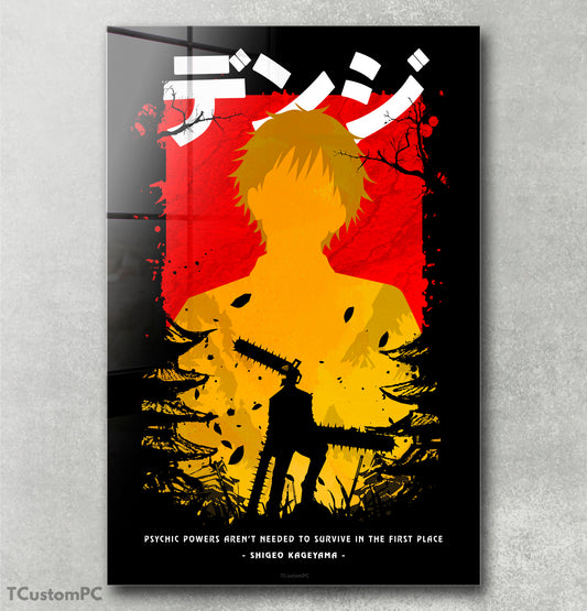 Cuadro Chainsaw man Red-yellow anime
