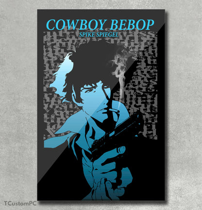 Pintura de cowboy bebop com ponta azul