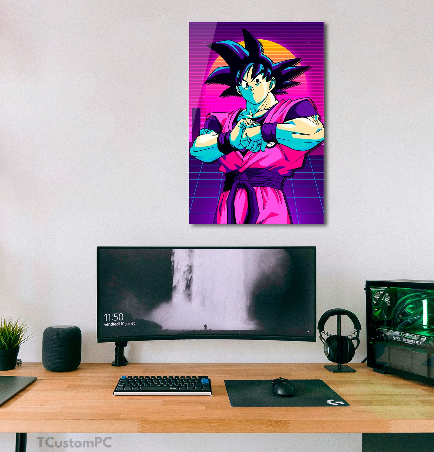 pintura de dragon ball goku