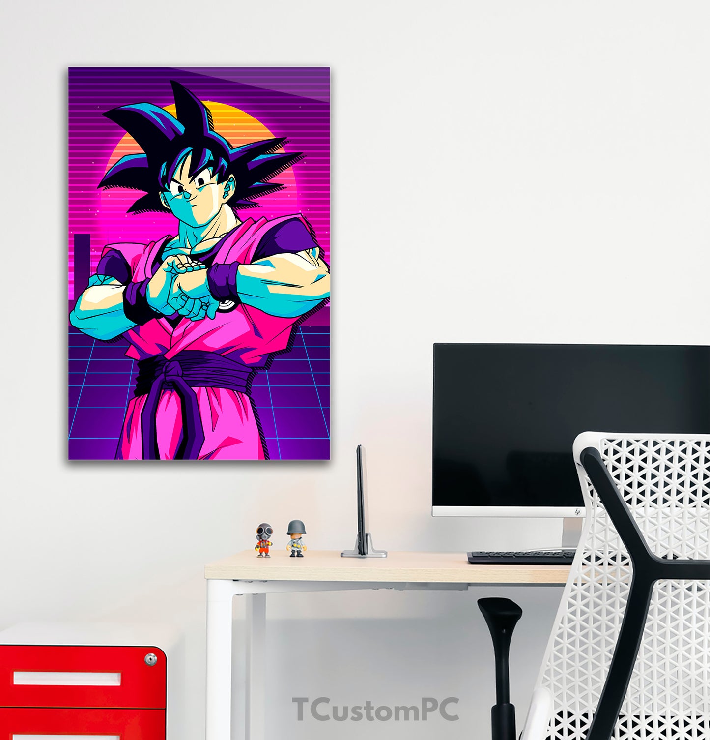 pintura de dragon ball goku