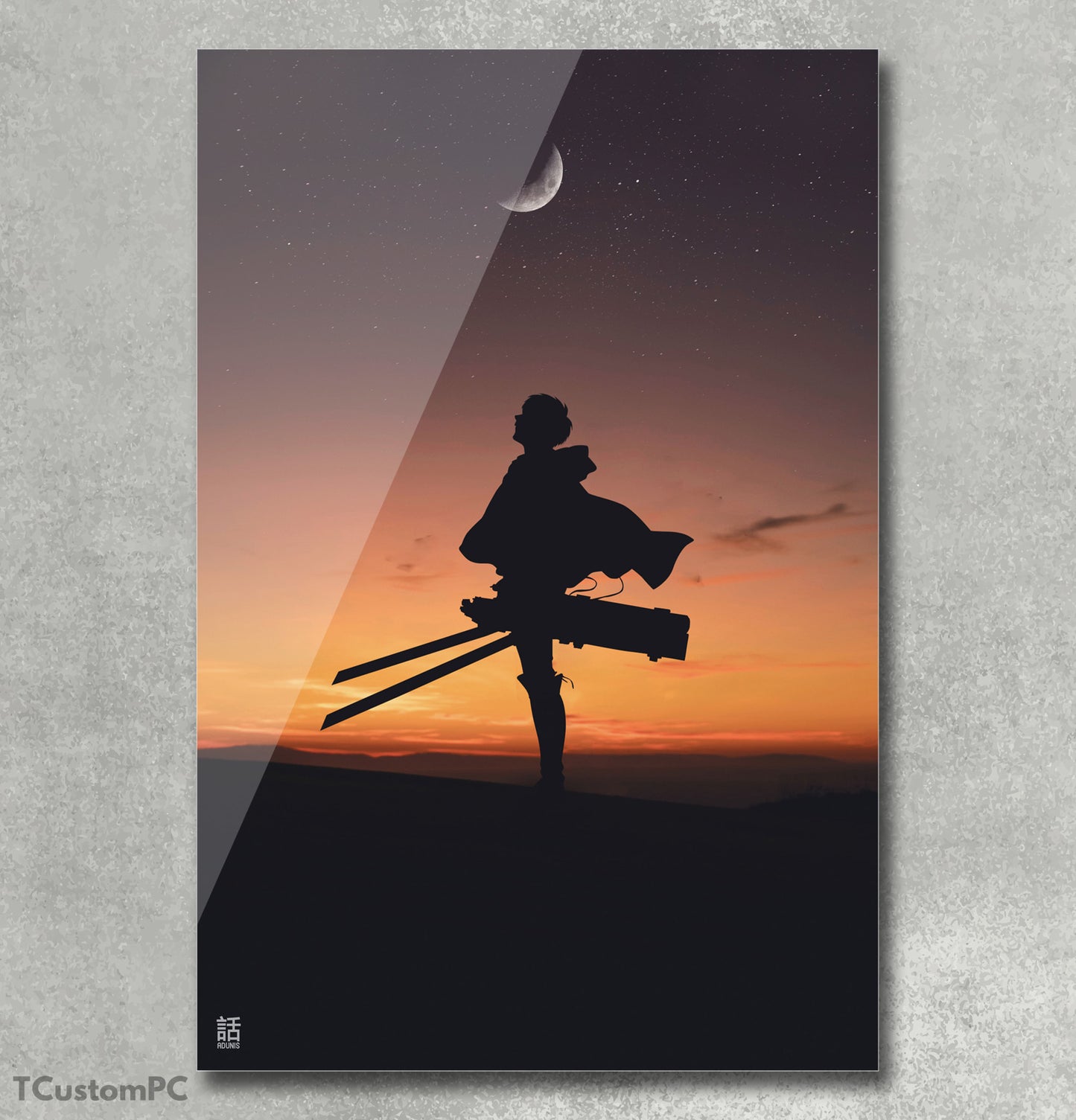 Cuadro Eren silhouette 1 Attack On Titan