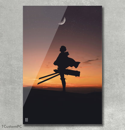 Eren silhouette 1 Attack On Titan painting