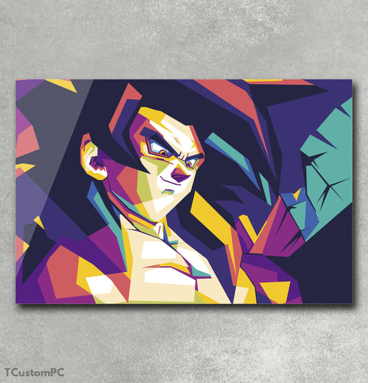 Goku anime wpap painting