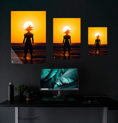 Goku silhouette DB painting