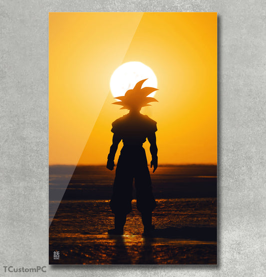 Goku silhouette DB painting